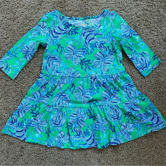 Lilly Pulitzer Girls Mini Geanna Dress - Keepin It Reel - Picture 1 of 3